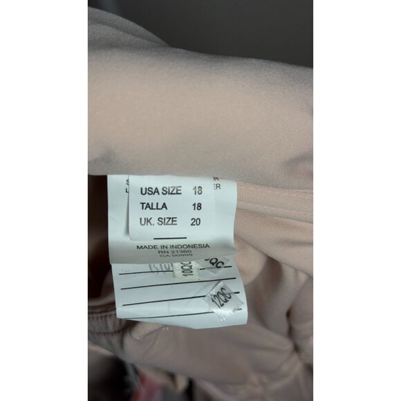 NWT Morilee Madeline Gardner Blush Pink Pleated Formal Gown Size 18 - Picture 4 of 7